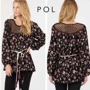POL Floral Top with Tie Belt BRAND NEW